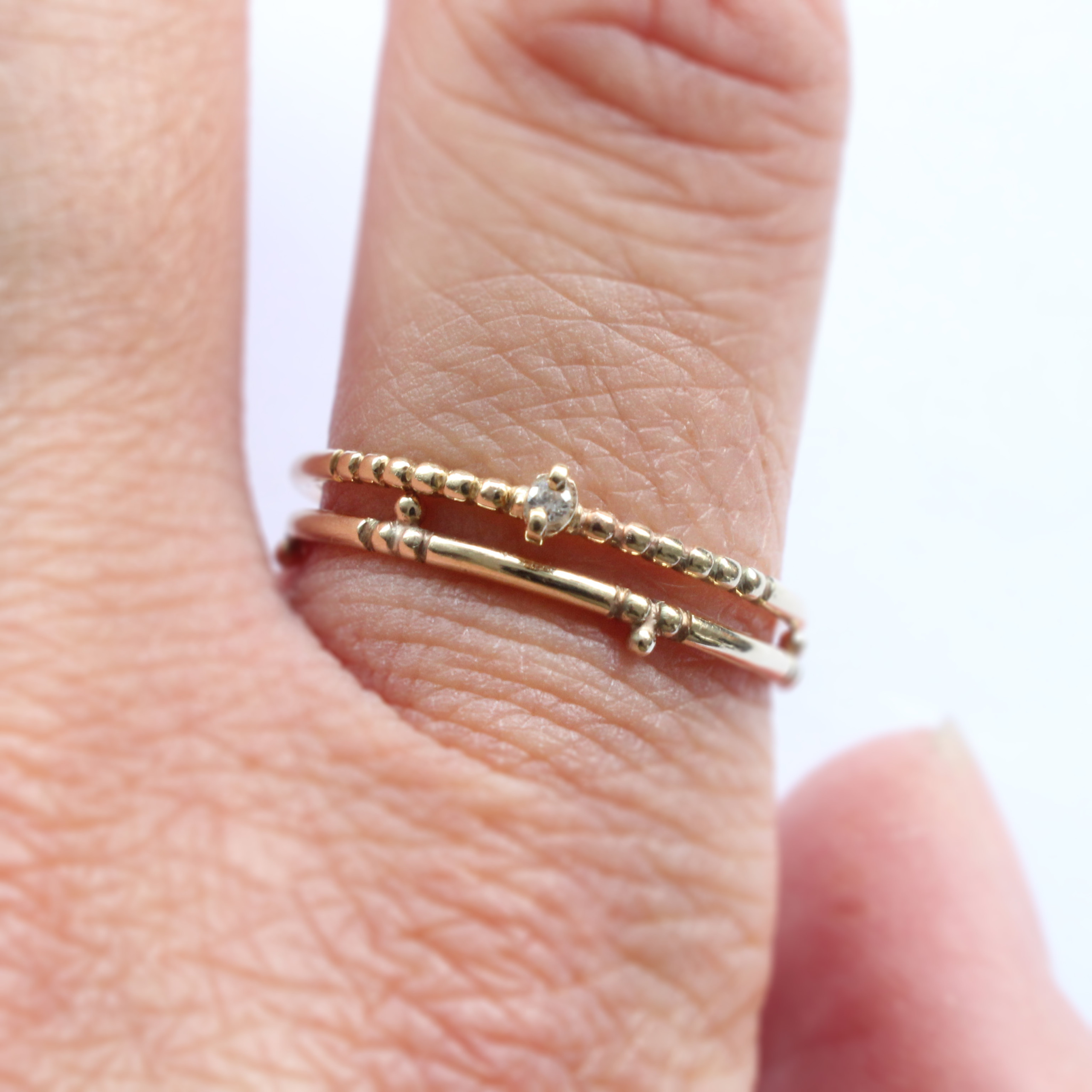 Fluid Stacking Ring Solid 9ct Gold – The Poi Room Ltd